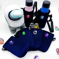 어몽어스 네오프렌 휴대용 물통 파우치 & 보온 보냉 스테인레스 물병 텀블러 어깨끈조절 크로스형