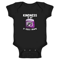 Kindness is My Jam It Feels Grape Funny Black 18M Infant Bodysuit 친절 함은 나의 잼이다 It Feels Grape Funny, null세트
