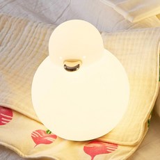 블루필 프랑스 감성 무드등 말랑터치 LED 무선 수유등 취침 침대, 오리