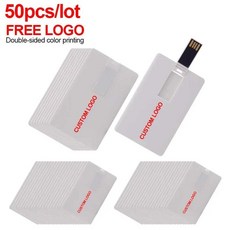 개/몫 Cle 카메라 USB Drive 20 Card Real 용량 4 8 16 32 64 Stick 은행 신용 카드 U Disk, 4GBX50PCS, Card with Leather, 50개