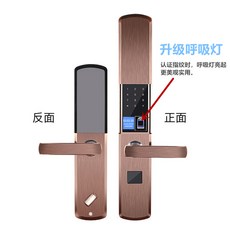 도어락 지문 가정용 도둑방지문 잠금스마트 통용 비밀번호잠금장치 가방설치 우드도어 마그네틱카드 카드잠금, T01-레드클래식구리, C02-레드클래식구리+설치+알림등+큰액정+트랜지스터라디