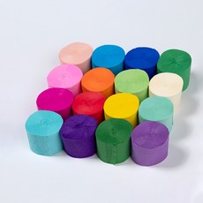 star starred 파티 스트리머 Roll 미니 주름지(mini crepe paper), 16컬러 세트 16컬러 세트