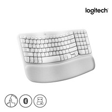 로지텍 WAVE KEYS 무선 인체공학 키보드, Off White