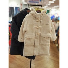 인디고키즈 떡복이 스타일 코트로 따뜻한 겨울나기 뽀글이 더플코트 IKJP21T02