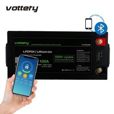 Vottery 24v 리튬 배터리 팩 배터리 LFP 태양 Lifepo4 25.6V 24v 100ah Rv Ev 골프 카트 인버터 보트 모터 + 8A 충전기|배터리 팩|, 1개, CHINA, 단일