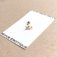 [14k 피어싱] 더블 스파클 피어싱