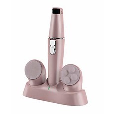 Vivitar PG-9002-RG 3 In 1 충전식 페이셜 제모 시스템 컴팩트 제모기 전기 제모 각질 제거기 2가지 속도 트리머 로즈 골드 117748