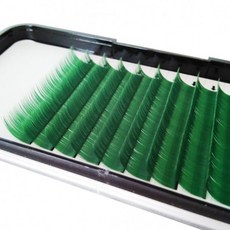 스칼라 녹색 가짜 거짓 눈썹 두께 0.07mm C 컬 길이 8-13mm은 (9mm) 속눈썹 확장 개별 화려한 속눈썹을 속눈썹 선택하는 방법 Bo