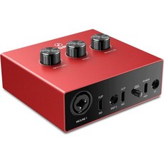 1x XLRTRS 14 2x RCA USB 포함 오디오 인터페이스 빨간색, 스택, AU11-R