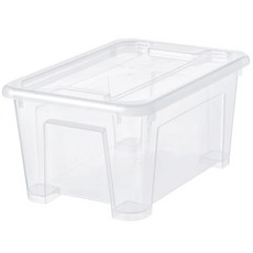 이케아 삼라 수납함 뚜껑포함 5L, 투명5L