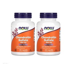 NOW Chondroitin Sulfate 600 mg 콘드로이틴 황산염 120캡슐 X 2개, 120정