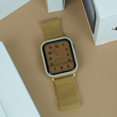 JG 애플워치 액정 베젤 보호 풀커버 케이스 40mm(+강화유리), 1개, 스틸범퍼-골드(40mm)