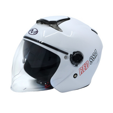 MTM RS-10 오토바이 스쿠터 바이크 실드 포함 더블 렌즈 헬멧, 유광화이트