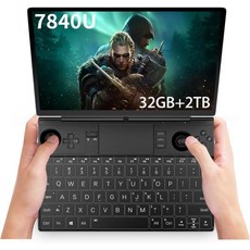 GPD 윈 맥스 2 2023 AMD 라이젠 7 7840U-32GB2TB 10.1인치 미니 핸드헬드 11 PC 비디오 게임기 게임 플레이저 1920X1200 터치스크린 노트북 태블릿, 단일