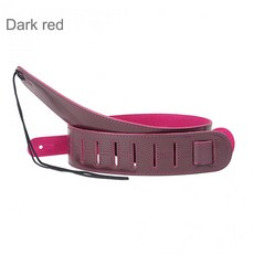 Adjustable Genuine Leather Suede Cowhide Guitar Strap for Acoustic Electric Guitar Bass, 02 빨간, 1개
