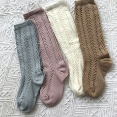 6 짝/몫/많은 여름 얇은 어린이 메쉬 여자 아기 무릎 높은 양말 유아 어린이 유아 Babys 긴 부드러운 양말|타이츠 & 스타킹|