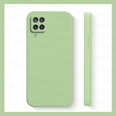 삼성 호환 갤럭시 호환 A12 케이스 액체 실리콘 충격 방지 후면 커버 A04E, 03 green