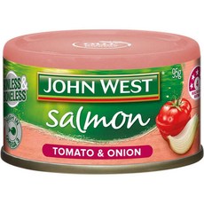 John West 존 웨스트 연어 유혹 양파 토마토 통조림 95g 6팩, 6개