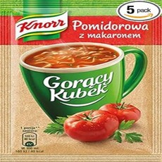 Knorr Goracy Kubek Pomidorowa z Makaronem Tomato Noodle Soup Mix 19gram Bag (5-Pack) null, 1