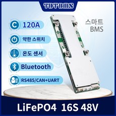  TDT 지능형 BMS 3S 4S 12V 7S 8S 24V 10S 12S 36V 16S 48V 리튬 이온 Lifepo4 배터리 팩 지능형 관리 시스템 Lifepo4 16S 48V 120A  상품 이미지