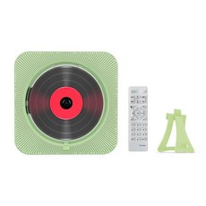 어학용 cd 플레이어 휴대용 CD 블루투스 스피커 스테레오 LED 스크린 벽걸이 사운드 IR 리모컨 FM 라디오, 6) Green EU Plug, Green EU - cdplayer