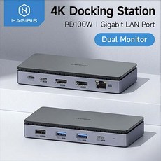 하기비스 DK1701A Dual Display 8 in 1 USB-C 도킹스테이션