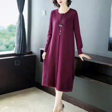 무지니트 중년여성원피스 40대50대 가을롱원피스