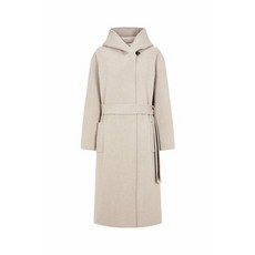 지컷 여성용 벨티드 와이드 후드 코트 7253416101