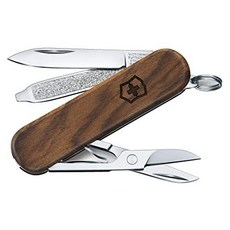 Victorinox 0.6221.63 Classic Sd Walnut 58mm Crafted from Elegant European Walnut Wood in Wood 2.3 i, One Color_One Size