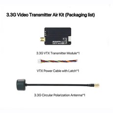 RUSHFPV SMA 원형 편광 안테나 장거리 드론용 트램프 프로토콜 지원 3.3GHz 2W VTX, 02 2W VTX Antenna