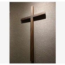 벽걸이용 십자가 흑단 나무 원목 교회 인테리어, 대형/45CM