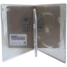 USDISC DVD Cases Standard 14mm Economy Triple 3 Disc Clear Pack of 10