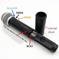 BLX24 Beta58A PG58 무선 마이크 수리용 SCLS 교체용 배터리 커버, 01 빠른