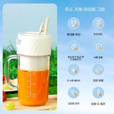 PYHO 휴대용 미니 믹서기 대용량 충전형 무선 휴대용 블랜더, 그레이