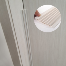 문 손끼임 방지 장치 문쾅 아기 손가락 끼임 손낌 문틈 커버 보호대 방문 스토퍼, 원형타입, 2m, 크림