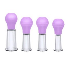 진공 유두 얼굴 피부 컵 얼굴 교정 신체 부항 세트 부항 고무 부항 장치 이완 마사지 리프팅, 2) purple, purple, 1개