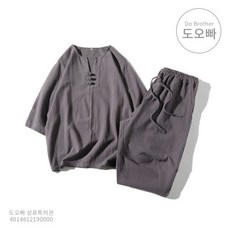 린넨7부남성오버핏세트