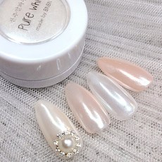 [네일재료] 보니비 진주알파우더 퓨어화이트