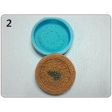 (8cm)2종 통이신라시대 실리콘몰드 와당몰드 수막새몰드 비누몰드, 1개