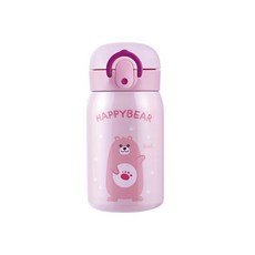 6H 보온보냉 한약병 원터치텀블러 250ml 물병 보관용기 소품 리빙, 핑크, 1개