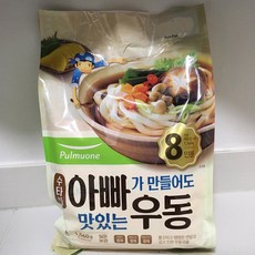 풀무원 수타식 아빠 우동 195g X 8인분코스트코 간식 야식 먹거리, 1560g