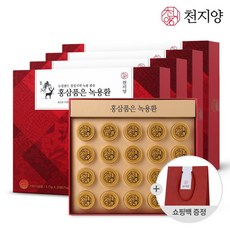 천지양 홍삼품은 녹용환 20환(쇼핑백포함), 75g, 4박스