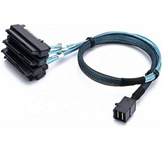 SAS 15pin 전원 포트 12 기가바이트/초 케이블이 내부 미니 HD SFF-8643 (4) 29pin 커넥터, [01] 0.5M, 01 0.5M, 1개