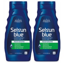 Selsun Blue Moisturizing with Aloe Dandruff Shampoo 모이스처라이징 알로에 비듬 샴푸 11oz(325ml) 2팩
