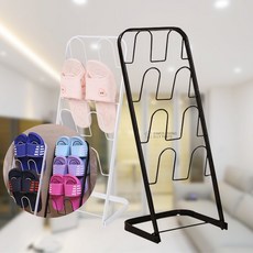 (스탠드)실내화걸이 4단 슬리퍼 신발 거치대 정리대, 실내화걸이(화이트), 1개