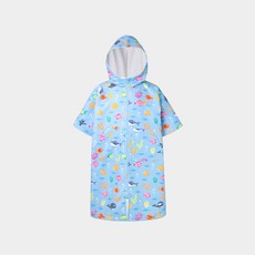 배럴 키즈 트로피컬 피쉬프렌즈 집업 판초 타월 블루 B4SKWPO303BLU 403676