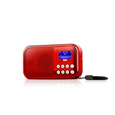 브리츠 BA-BPR1 휴대용 블루투스 라디오 스피커, 레드
