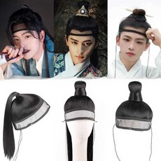 남성 올림머리 가발 사극가발 연극 공연 남자장발