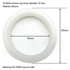 자동실링기 실링기 비닐접착기 O링 실리콘 코일 방수 도장 태양열 온수기 진공관 링 20mm 25mm 32mm 47mm 58mm 70mm, 6) 70mm Silicone White