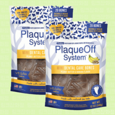  프로덴 플라그오프 덴탈케어본 미니 피넛버터바나나 340g X 2봉, 플라그오프 미니 피넛버터바나나 340g X 2봉 